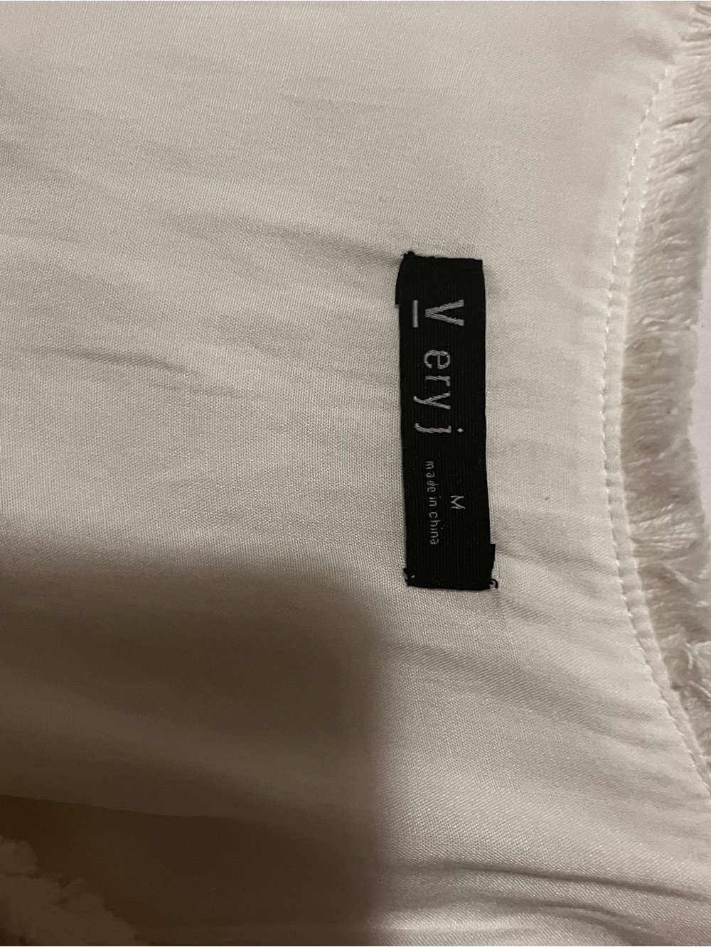 Very J Off White Cotton Frayed Stripe Mini Dress M - Picture 4 of 7